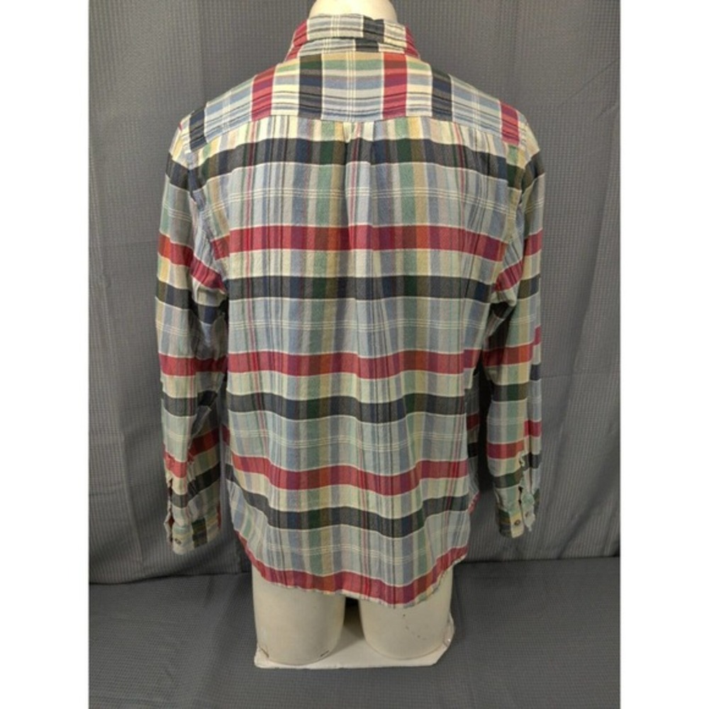 Carbon 2 Cobalt Shirt Men Large Blue‎ Plaid Textured Button Long Sleeve Cotton - Picture 3 of 10
